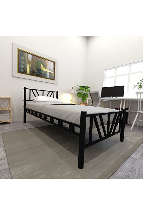 Gardenya Tek Kişilik Metal Karyola A Kalite, Ses Çıkarmaz ,Ölçülü Model Karyola