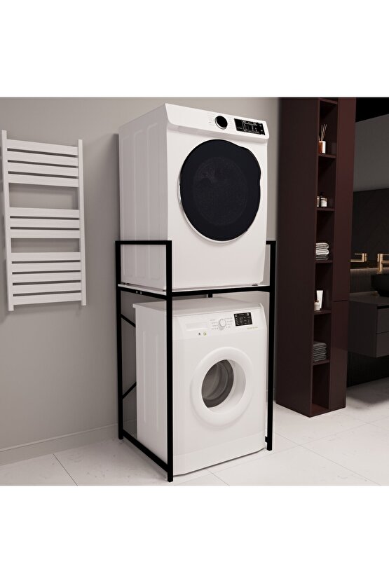 Banyo Rafı Çamaşır ve Kurutma Makinesi Dolabı Beyaz 1624