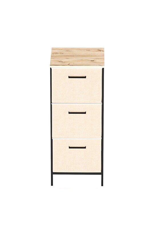 Çocuk Dolabı 3 Çekmeceli Büyük Boy Komodin Sehpa