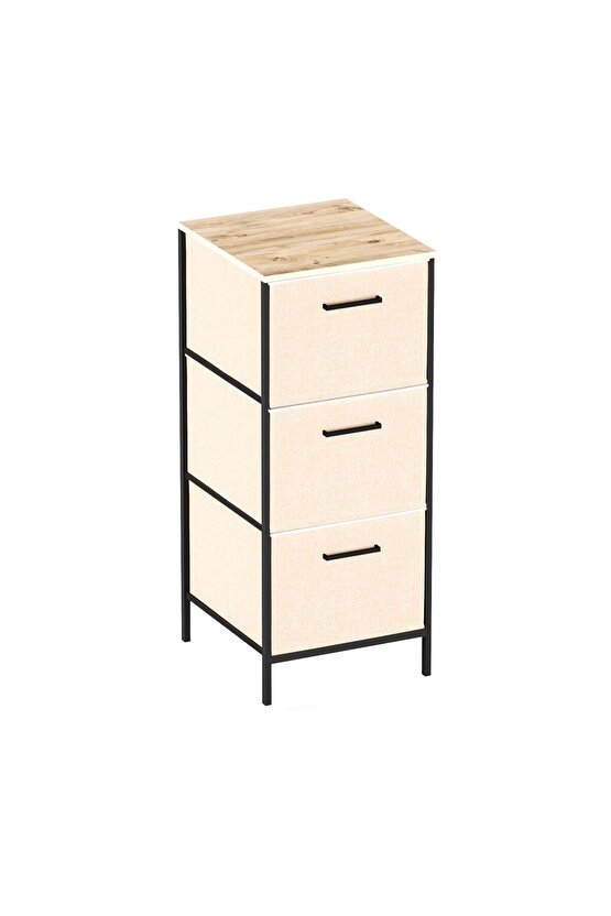 Çocuk Dolabı 3 Çekmeceli Büyük Boy Komodin Sehpa