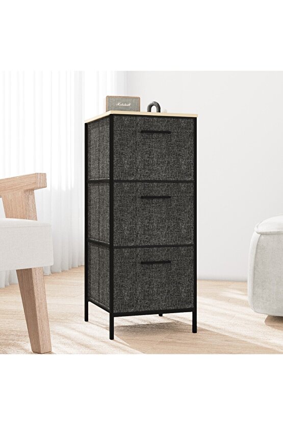 3 Çekmeceli Çok Amaçlı Dolap Büyük Boy Komodin Sehpa