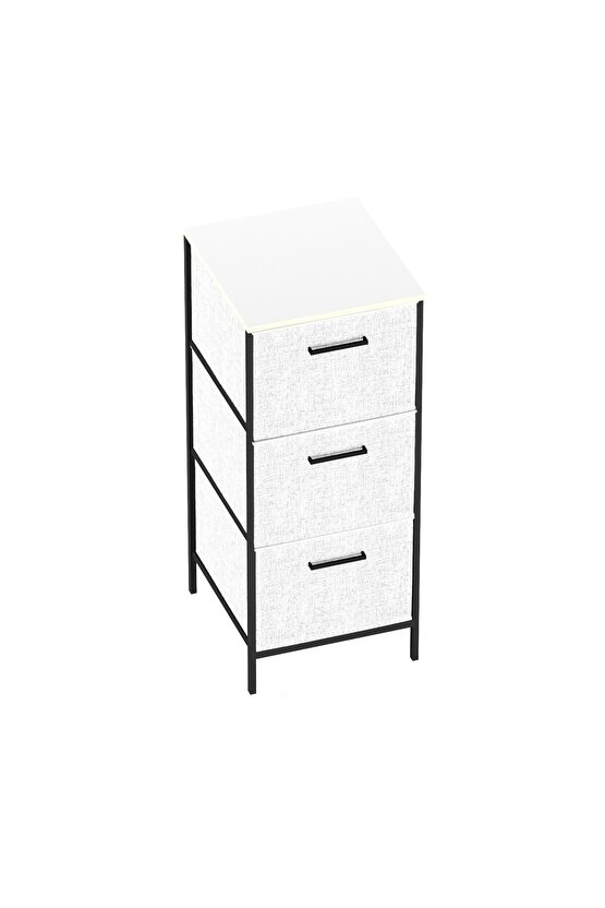 3 Çekmeceli Çok Amaçlı Dolap Büyük Boy Komodin Sehpa