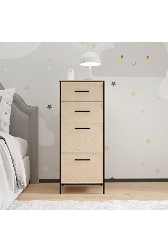 Çocuk 4 Çekmeceli Komodin Sehpa