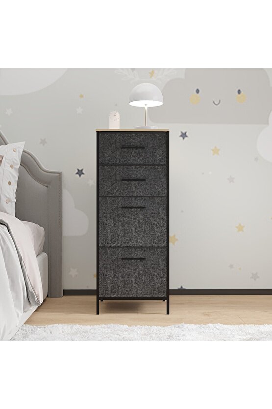 Çocuk 4 Çekmeceli Komodin Sehpa