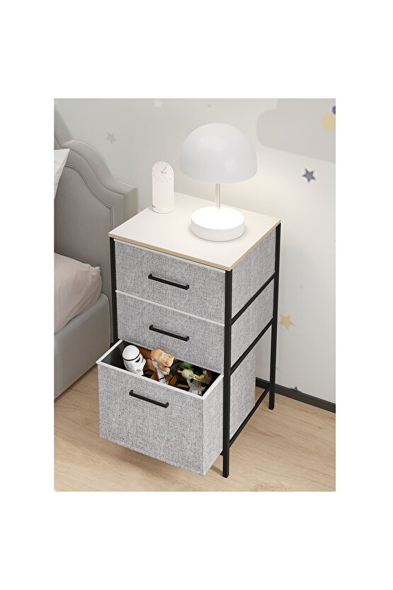 Çocuk 3 Çekmeceli Orta Boy Komodin Sehpa