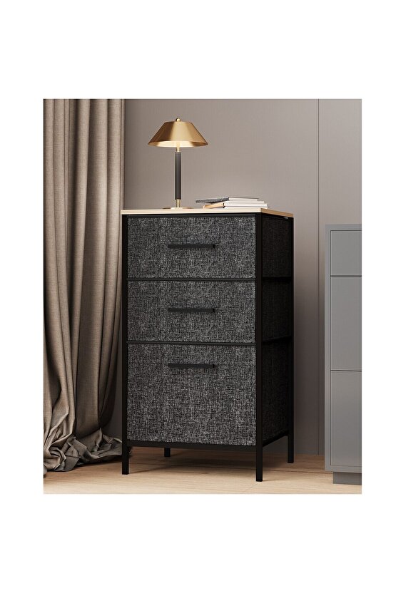 Çok Amaçlı Dolap 3 Çekmeceli Orta Boy Komodin Sehpa