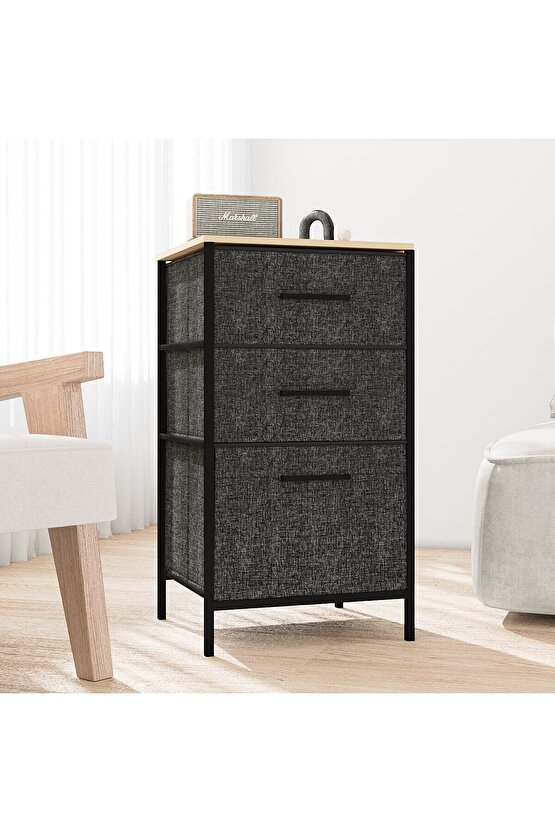 Çok Amaçlı Dolap 3 Çekmeceli Orta Boy Komodin Sehpa