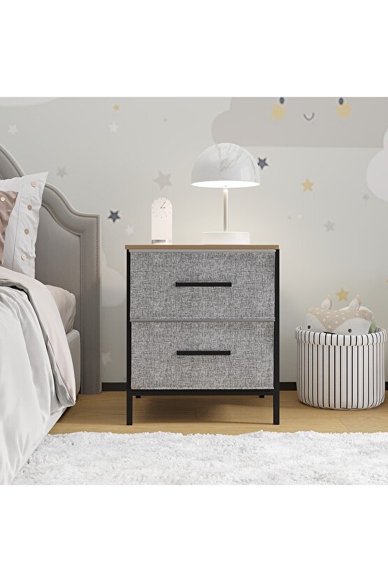 Çocuk Dolap Komodin 2 Çekmeceli Sehpa