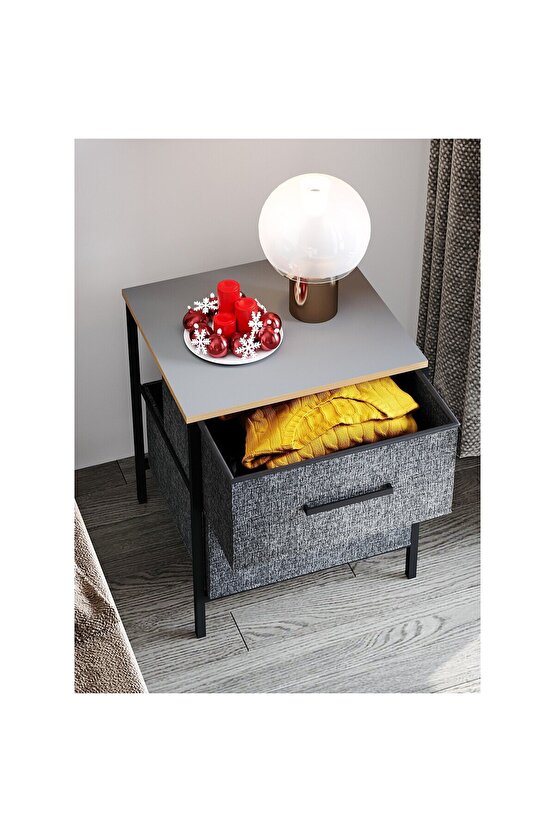 2 Çekmeceli Çok Amaçlı Dolap Komodin Sehpa