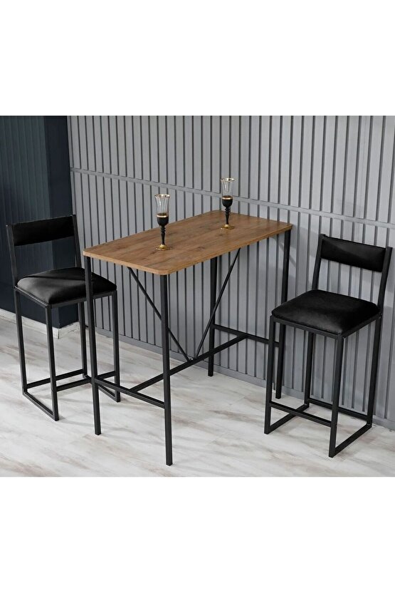 Bar Sandalyesi Bar Taburesi Siyah Metal Mutfak Sandalyesi Otel Cafe Sandalyesi Siyah