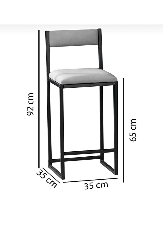 Bar Sandalyesi Bar Taburesi Siyah Metal Mutfak Sandalyesi Otel Cafe Sandalyesi Siyah