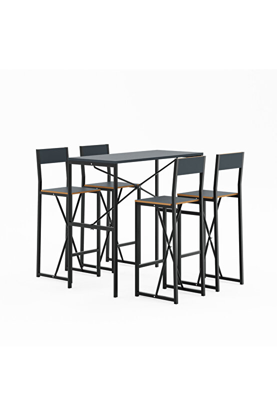 4 Kişilik Gzl Bar Masa Bar Sandalye Yemek Masa Sandalye Takımı