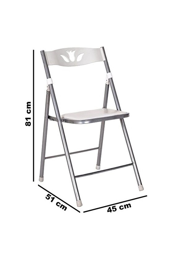 Katlanır Mutfak Sandalyesi Kırma Koltuk 4 Adet