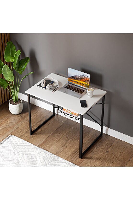 Bilgisayar Masası Raflı Çalışma Laptop Masası