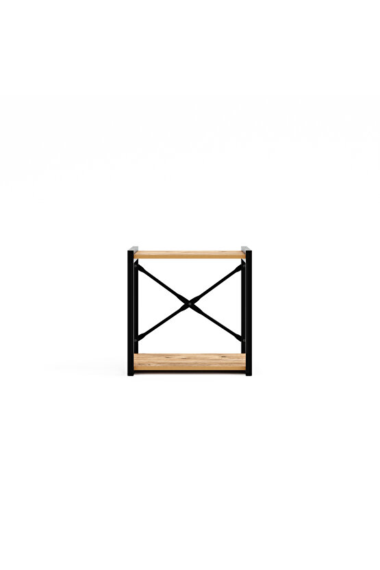 Çok Amaçlı Komodin Metal Ayaklı Raflı Sehpa