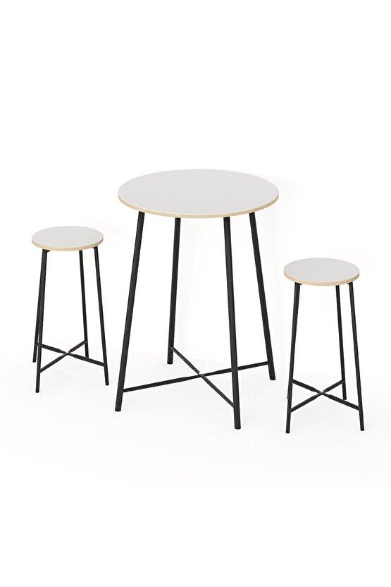 Oval 2 Kişilik Yemek Masası Bar Masası Mutfak