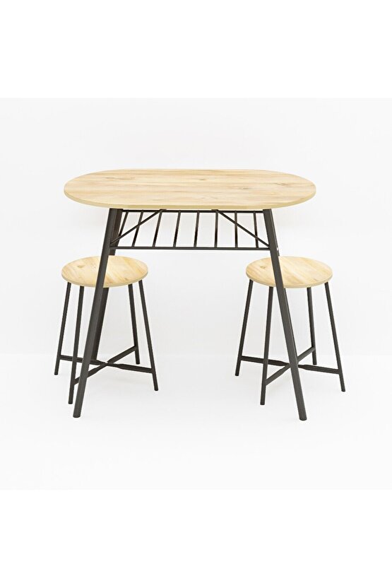 Mutfak Masası Oval Tabure Takımı Masa Sandalye Takımı