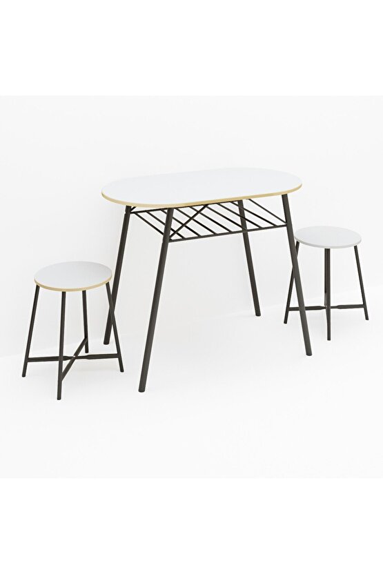 Mutfak Masası Oval Tabure Takımı Masa Sandalye Takımı