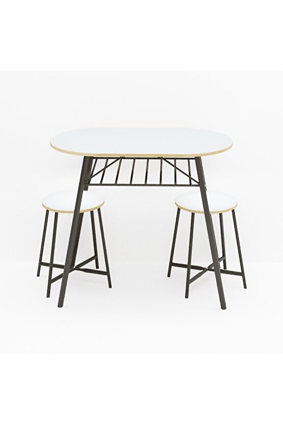 Mutfak Masası Oval Tabure Takımı Masa Sandalye Takımı