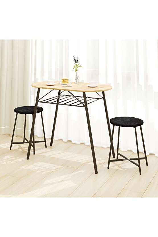 Mutfak Masası Oval Tabure Takımı Masa Sandalye Takımı