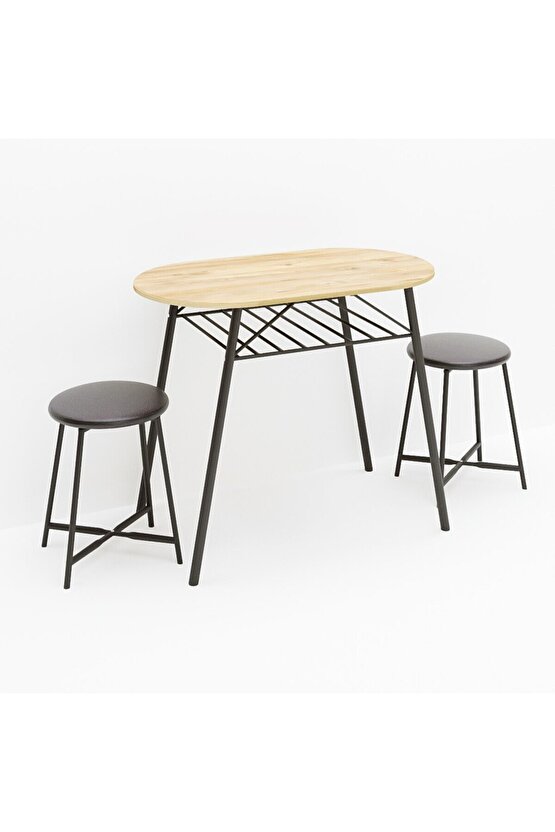 Mutfak Masası Oval Tabure Takımı Masa Sandalye Takımı