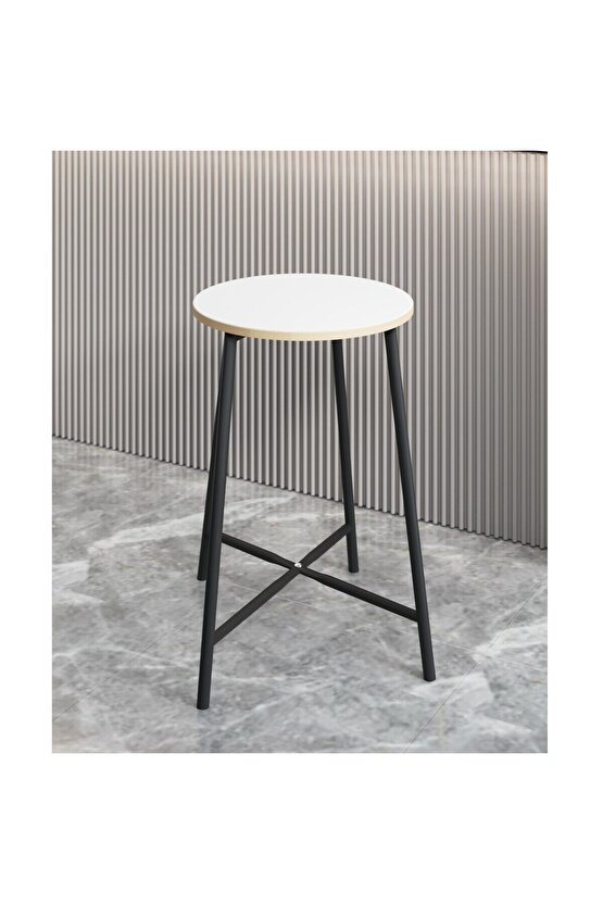 Bar Sandalyesi Bar Taburesi Mutfak Sandalyesi Beyaz 1523