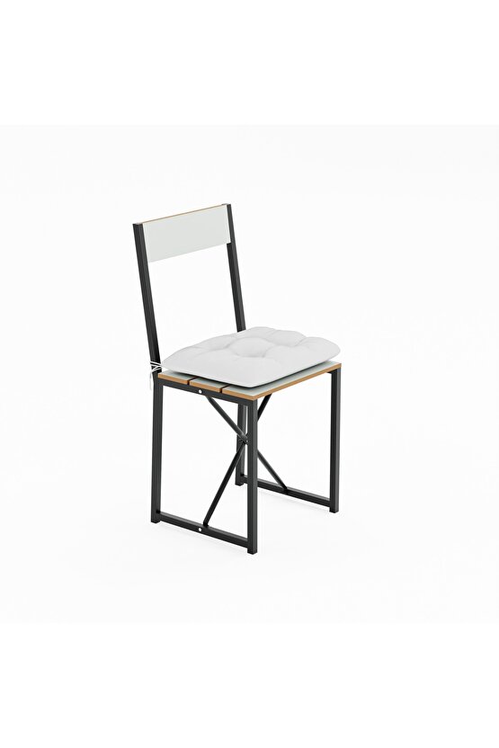 Mutfak Sandalyesi Mİnderli Salon Balkon Atlantik Sandalye Beyaz 1498