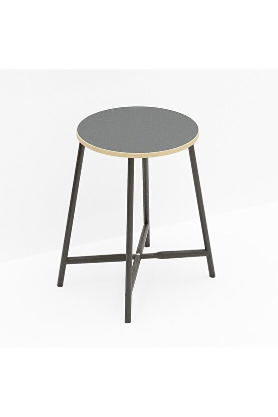 Mutfak Masası Oval Tabure Takımı Masa Sandalye Takımı Füme 1475