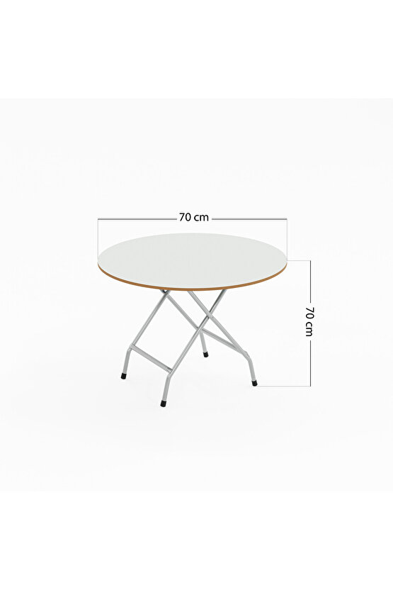 Katlanır Masa ve 4 Adet Sandalye Seti Beyaz 1463