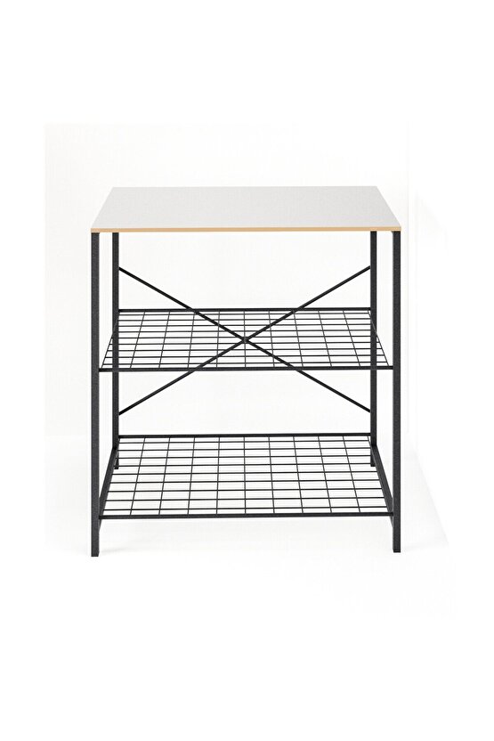 Çok Amaçlı Mutfak Rafı Bangosu Masa Geniş Beyaz 1440