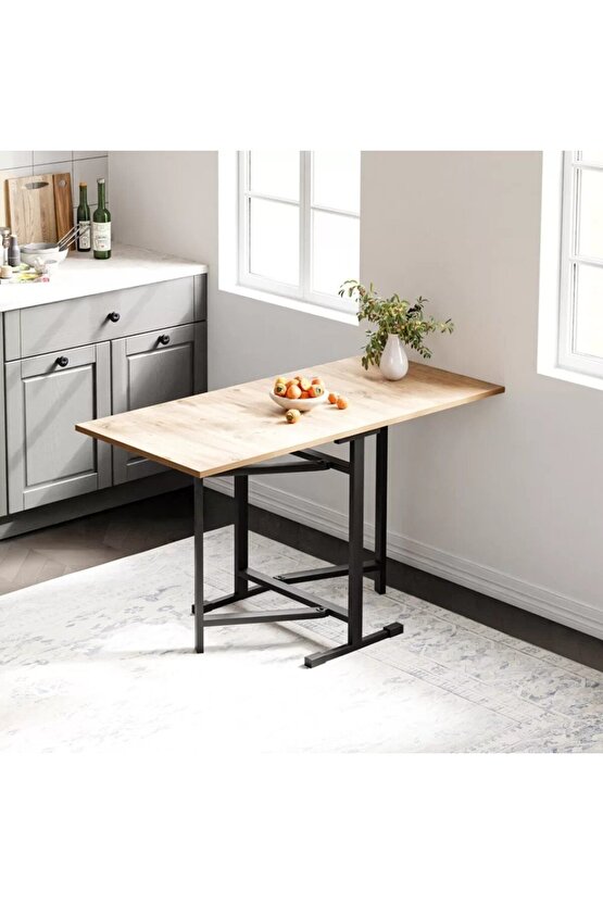 Katlanır 4 Kişilik Mutfak Masa Sandalye Takımı Çam 1415