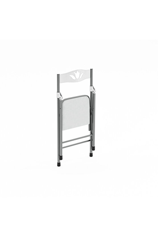 Katlanır Kırma Kare Beyaz Masa Sandalye Takımı Seti