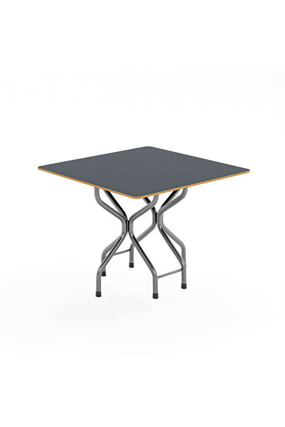 Yeni Katlanır Kırma Kare Siyah Masa