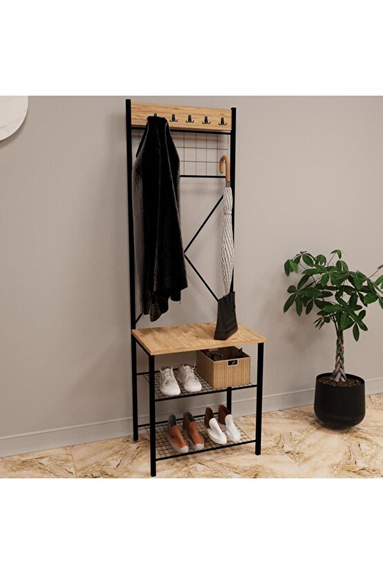 Dar Metal Portmanto, Elbise Askılığı, Vestiyer, Ayakkabılık 1302