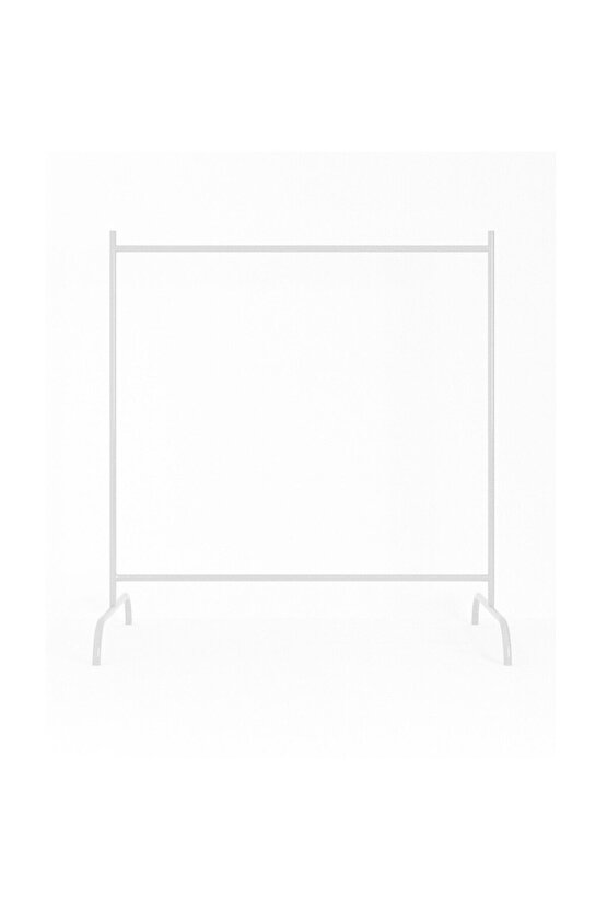 Konfeksiyon Askısı Ayaklı Askılık Elbise Askılığı Beyaz