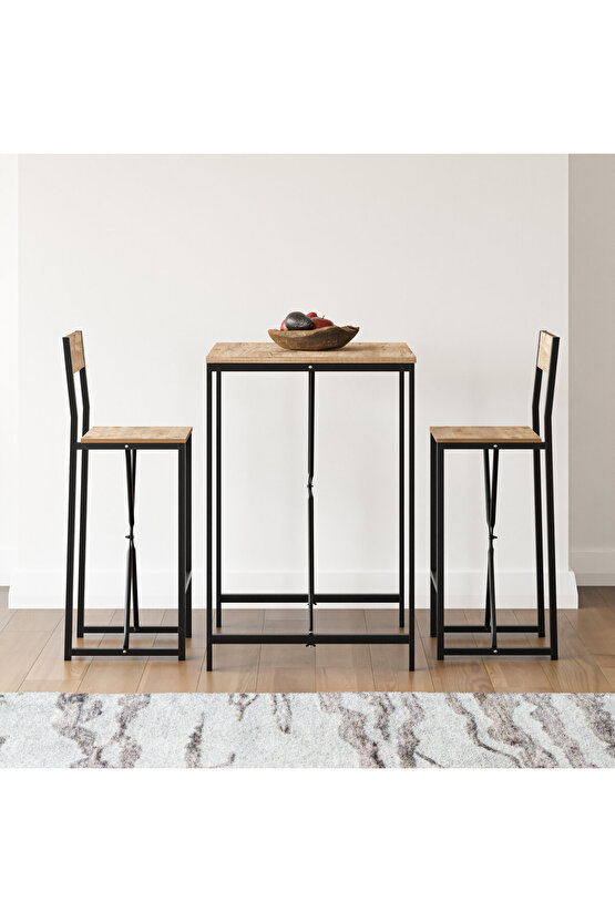 Bar Masa Sandalye Seti Mutfak Yemek Masası Takımı 1009