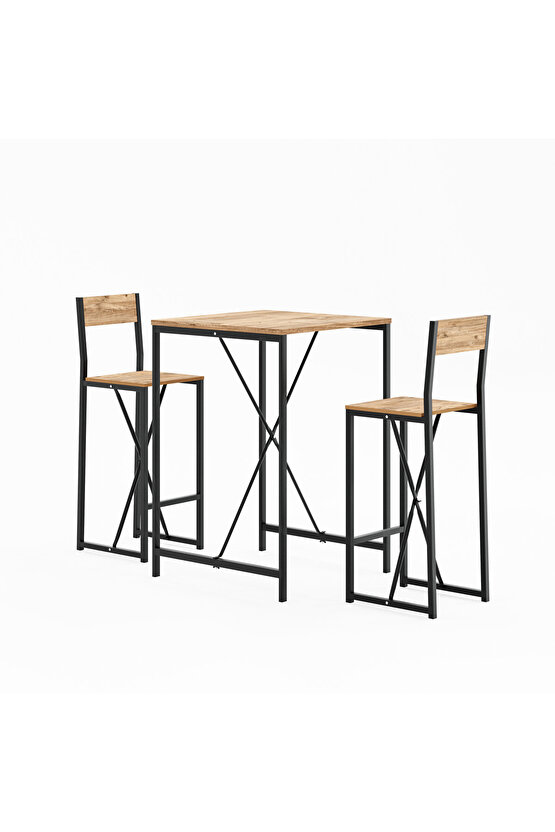 Bar Masa Sandalye Seti Mutfak Yemek Masası Takımı 1009