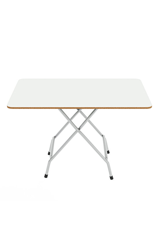 60x90 Beyaz Katlanır Masa Ve 4 Adet Sandalye Seti 1129