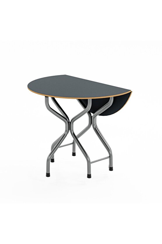 Mutfak Masa Sandalye Takımı Bahçe Yemek Masa Seti Yuvarlak Füme 1052