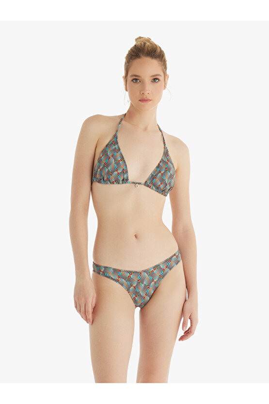 Kadın Bikini Üstü 10705 - Desenli