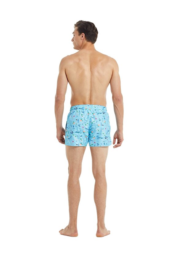 Erkek Çok Renkli Deniz Şortu