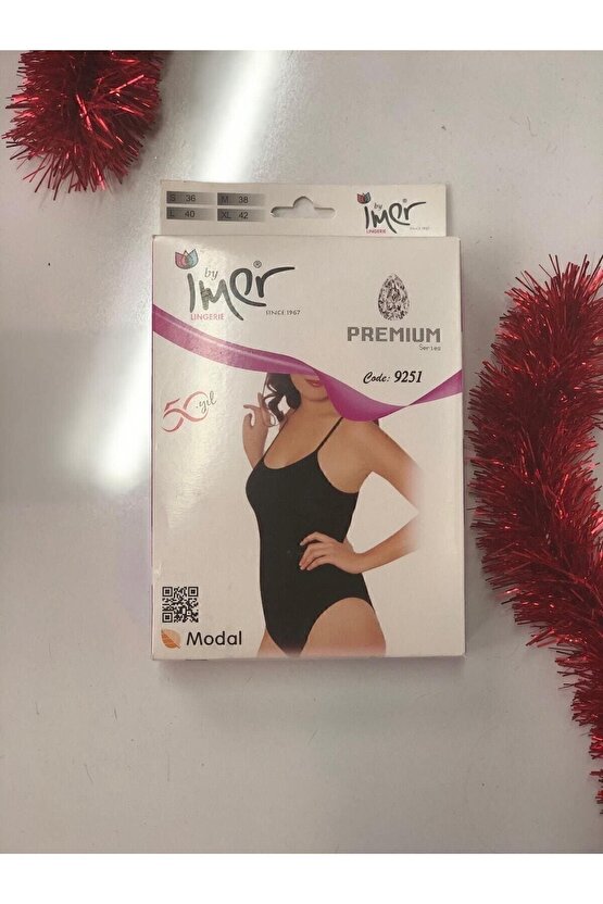 Imer Kadın Çıtçıtlı Body Ip Askılı Modal Imer9251