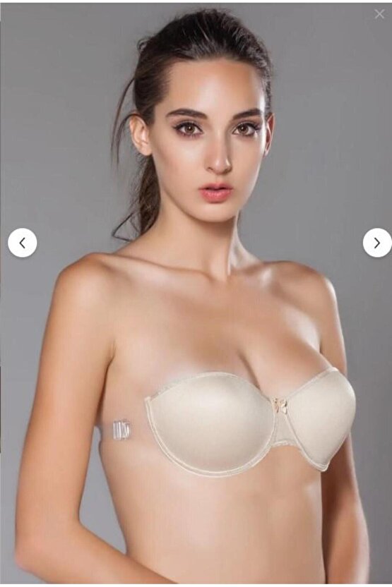 Kadın B Kap Desteksiz Arkası Şeffaf Straplez Sütyen 2136T