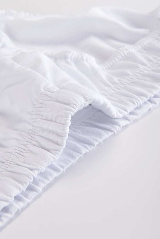 Beyaz Penye 2li Pamuklu Slip Külot