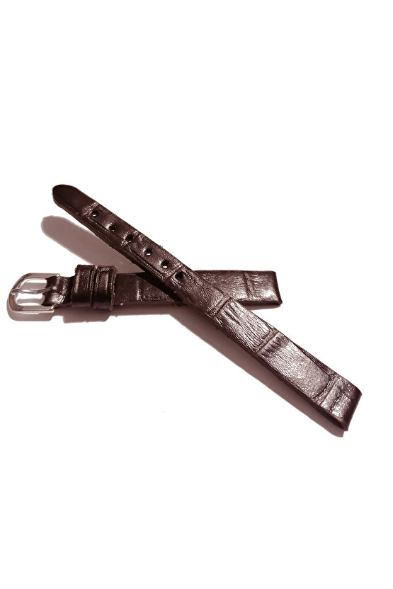 &Her Saate Uyumlu Hakiki Deri Saat Kordonu ACI KAHVE 6 mm ( 423 )