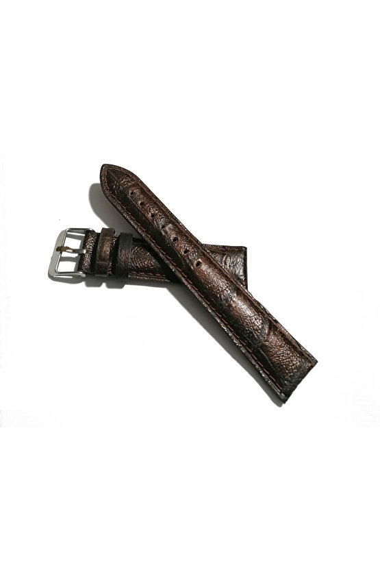 &Her Saate Uyumlu Hakiki Deri Saat Kordonu kahverengi 22 mm ( 381 )