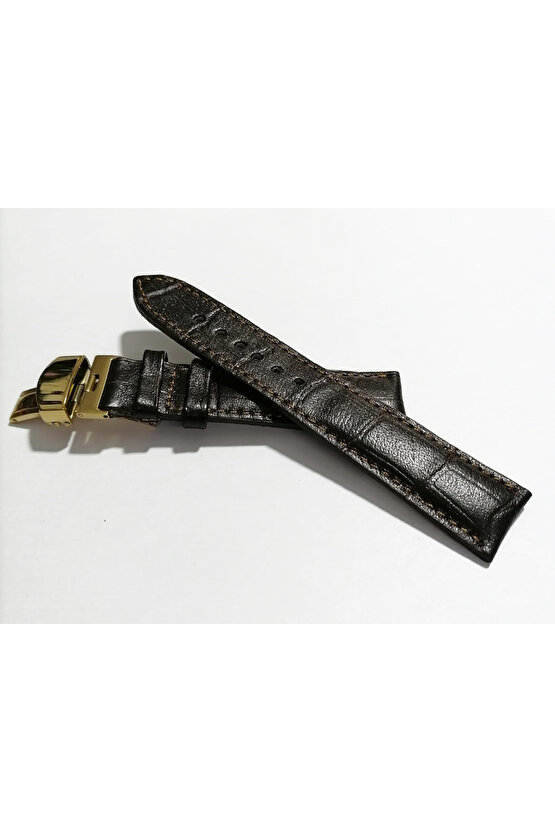 &Hertür Saate &Uygun  Kelebek  Toka 20 mm koyu  kahve    Kordon(175)   altın  toka