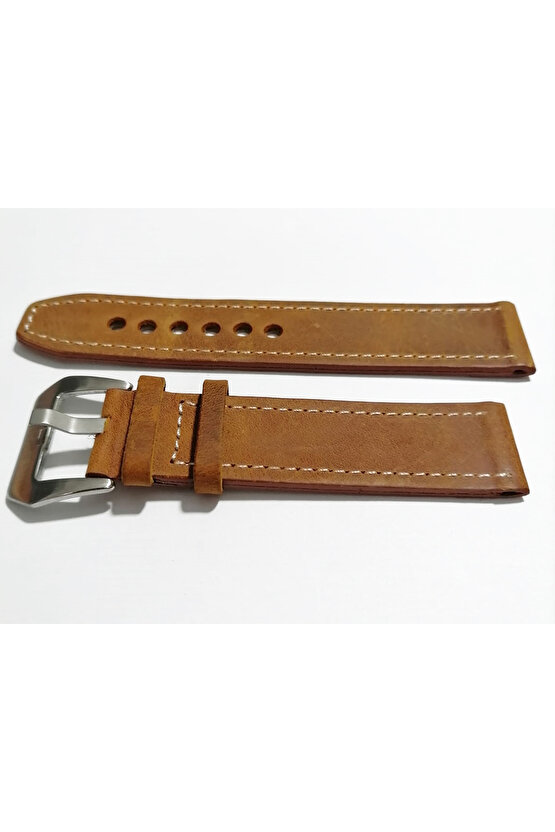 & Fosil  Uyumlu &Her Saate Uyumlu greyzi  Deri Saat Kordonu 22  mm  (67 ) Taba