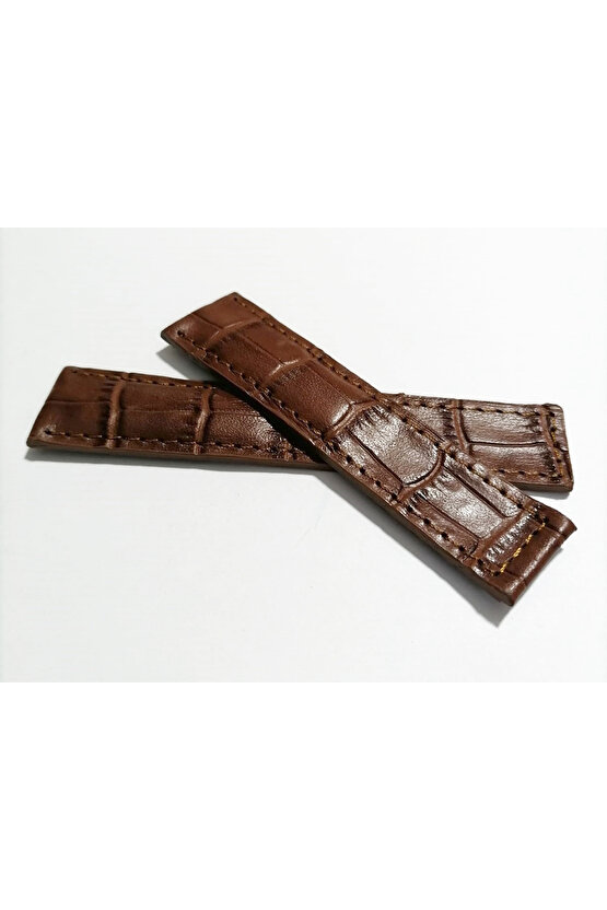 Tag-heuer Uyumlu  22-18 Kahverengi  Hakiki dana derisi  ( 15)