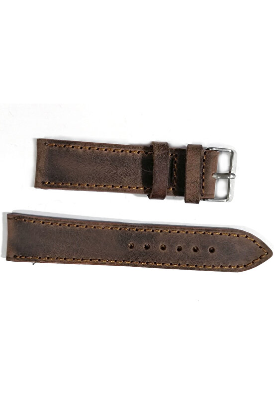 Greyzi Deri  Her Saate &Fosil  Uygun Saat Kordonu 22  mm kahve